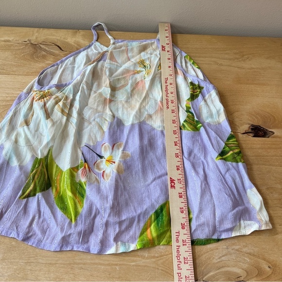 FARM RIO ANTHROPOLOGIE TOP SZ S SWING TANK FLORAL SUMMER HAWAIIAN COQUETTE GIRLY - Picture 8 of 11
